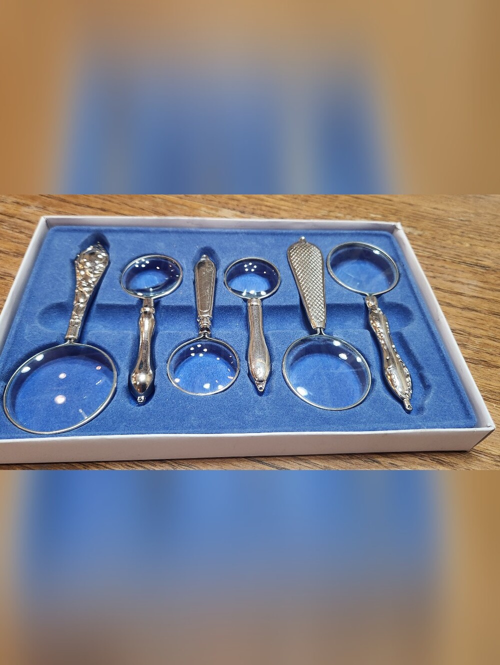 Set 6 Silver Colored Different Sizes Magnify Glasses